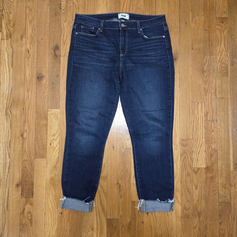 Paige Jeans Women's Size 32 Blue Verdugo Ankle‎ Dark Wash Mid Rise